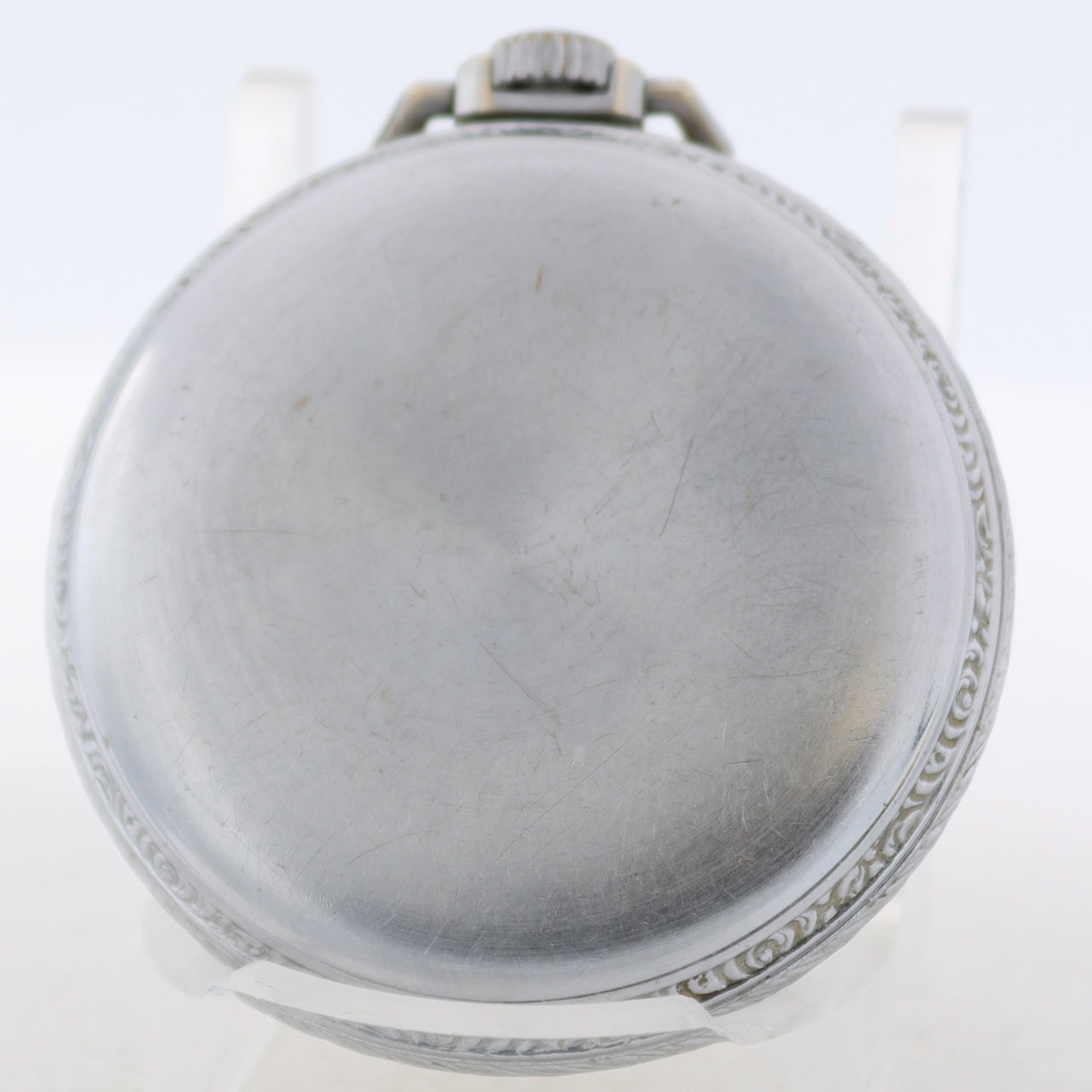 Antique 12 Size Illinois 19 Jewel Mechanical Pocket Watch 406 Chrome Plated