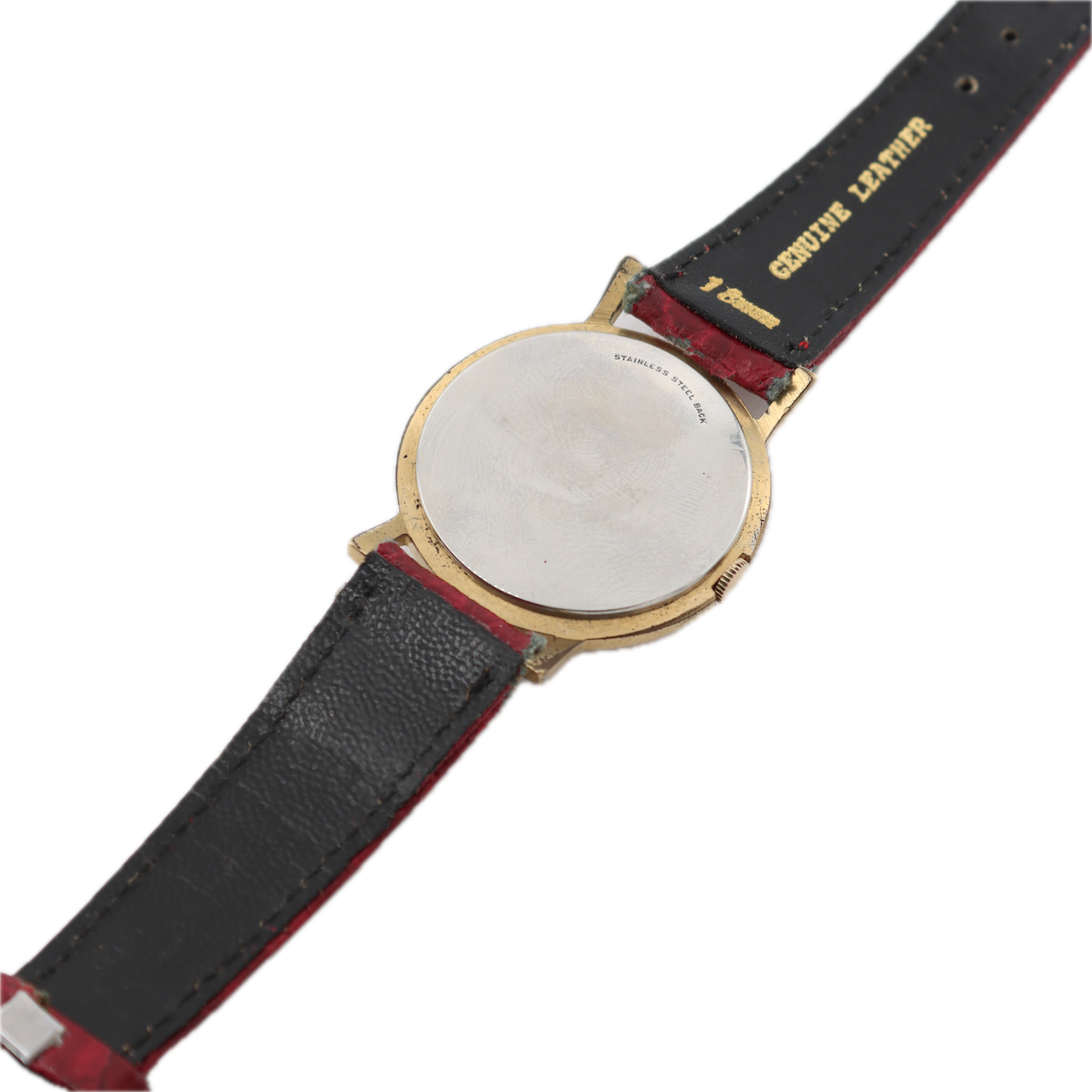 Vintage Helbros P.A.P. Moose Linen Men's Mechanical Wristwatch 101 Gold Tone