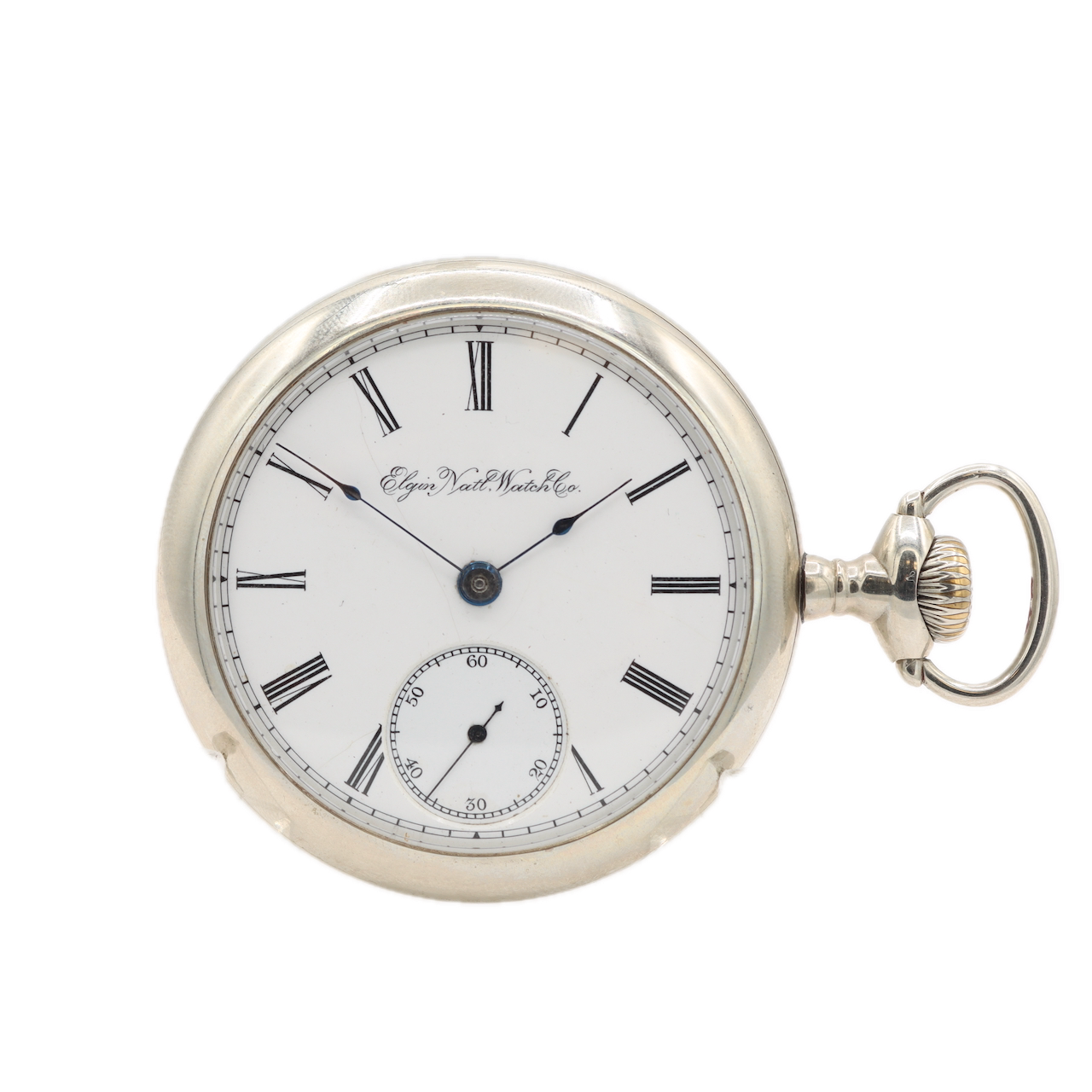 Antique 18s 1890 Elgin 15 Jewel Hunter Config. Pocket Watch 82 Silverode