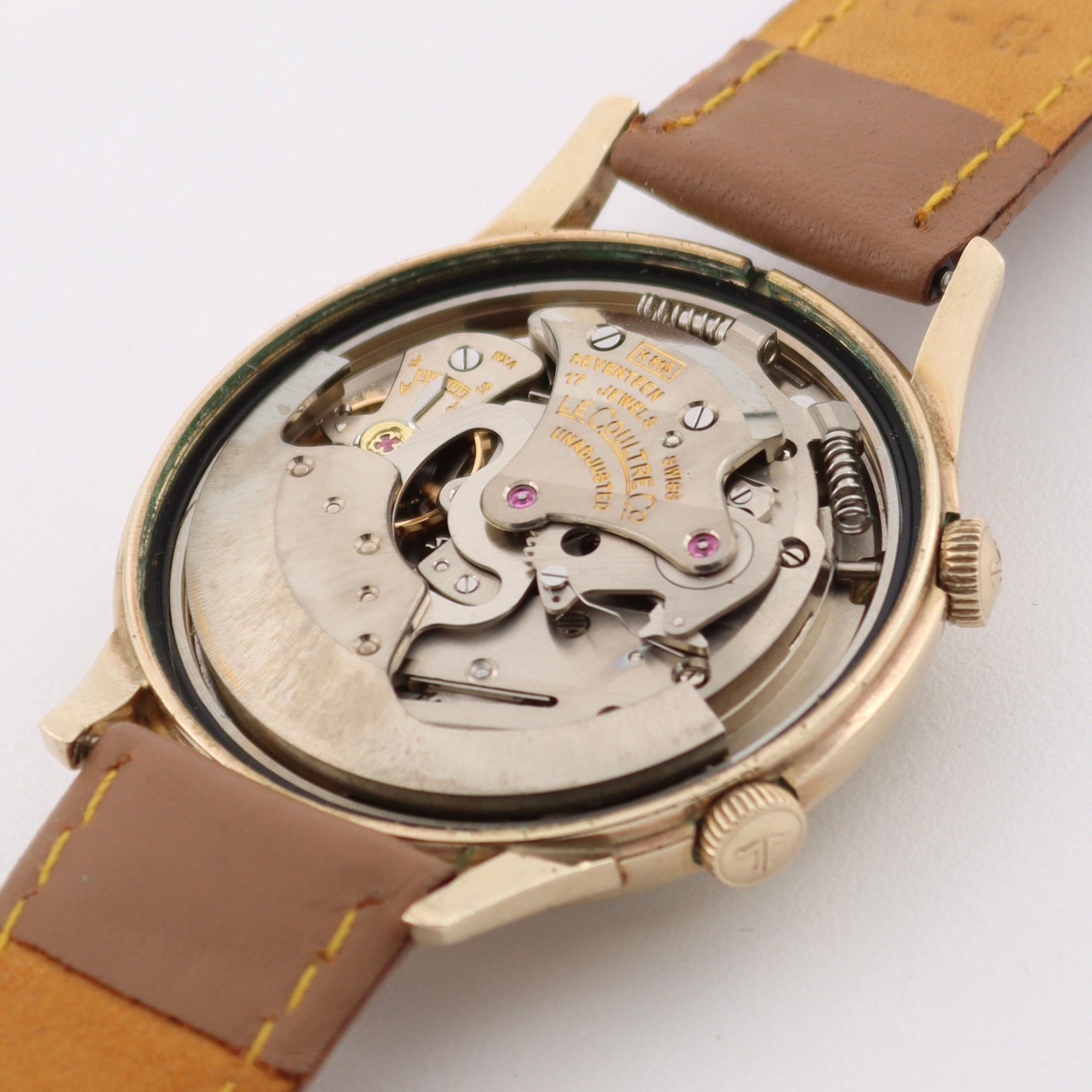 Vintage 38mm LeCoultre Memovox Jumbo Men's Automatic Alarm Wristwatch 10k GF