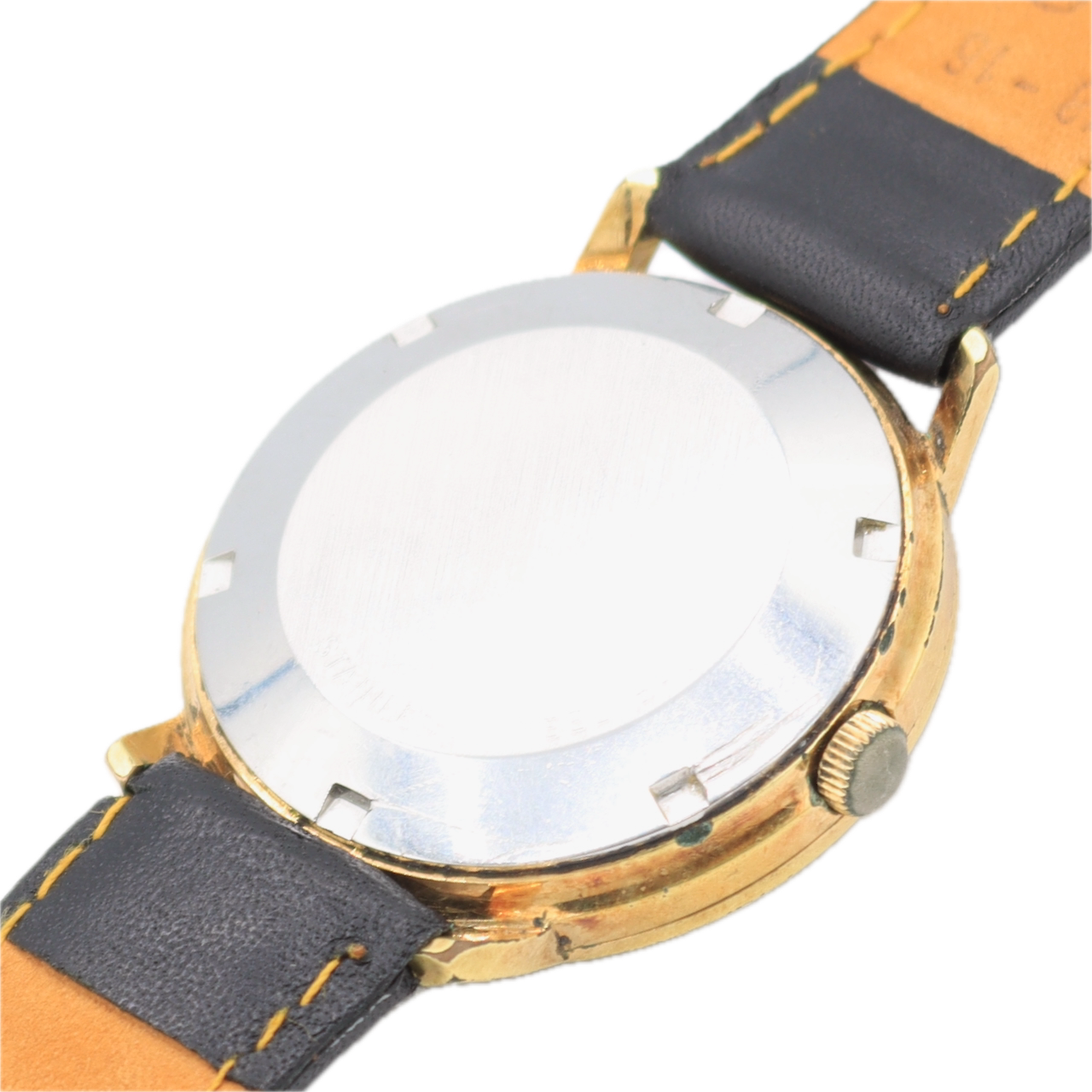 Vintage 34mm Wittnauer Men's Automatic Wristwatch Swiss Gold Tone Running