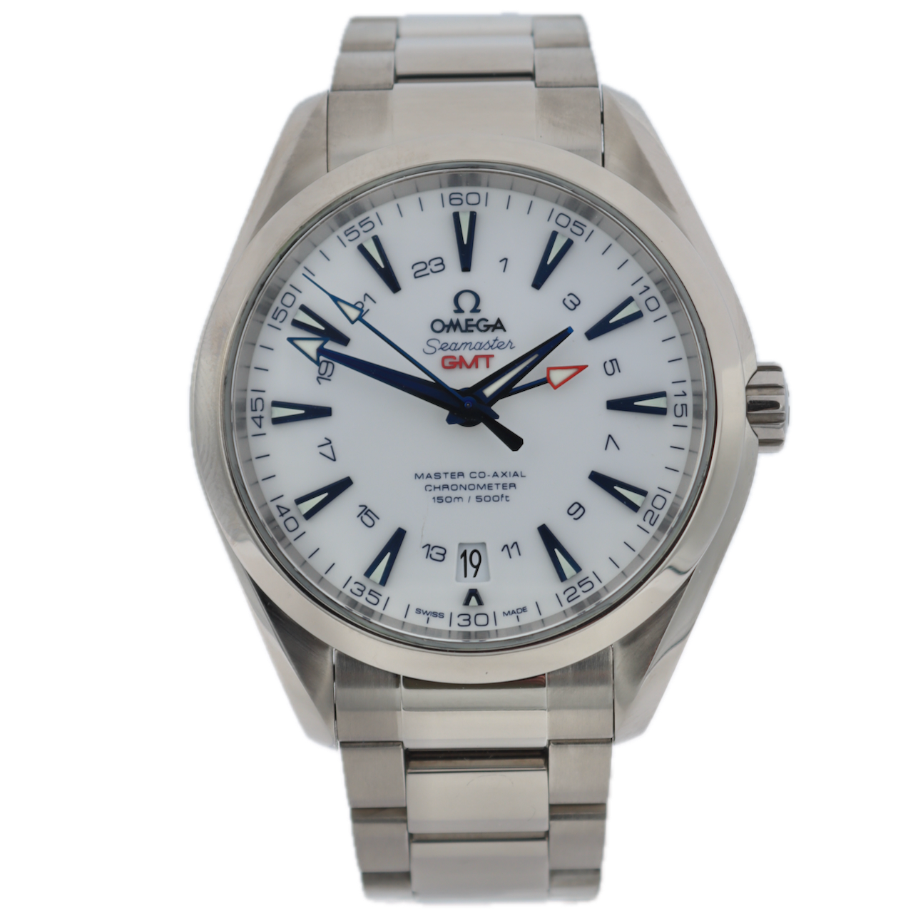 Omega Aqua Terra GMT Men's Automatic Wristwatch Swiss Made Titanium w/Box
