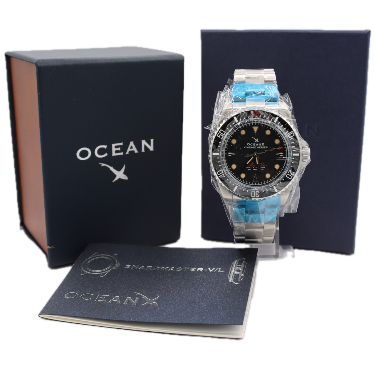 43mm OceanX VSMS-541-0113 Sharkmaster V Diver Men's Automatic Wristwatch Steel