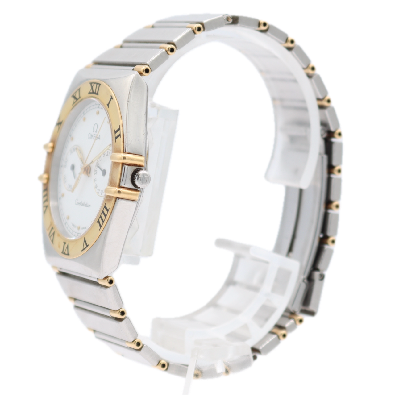Vintage 34mm Omega 396.1070 Constellation Men's Quartz Wristwatch 1445 Two Tone