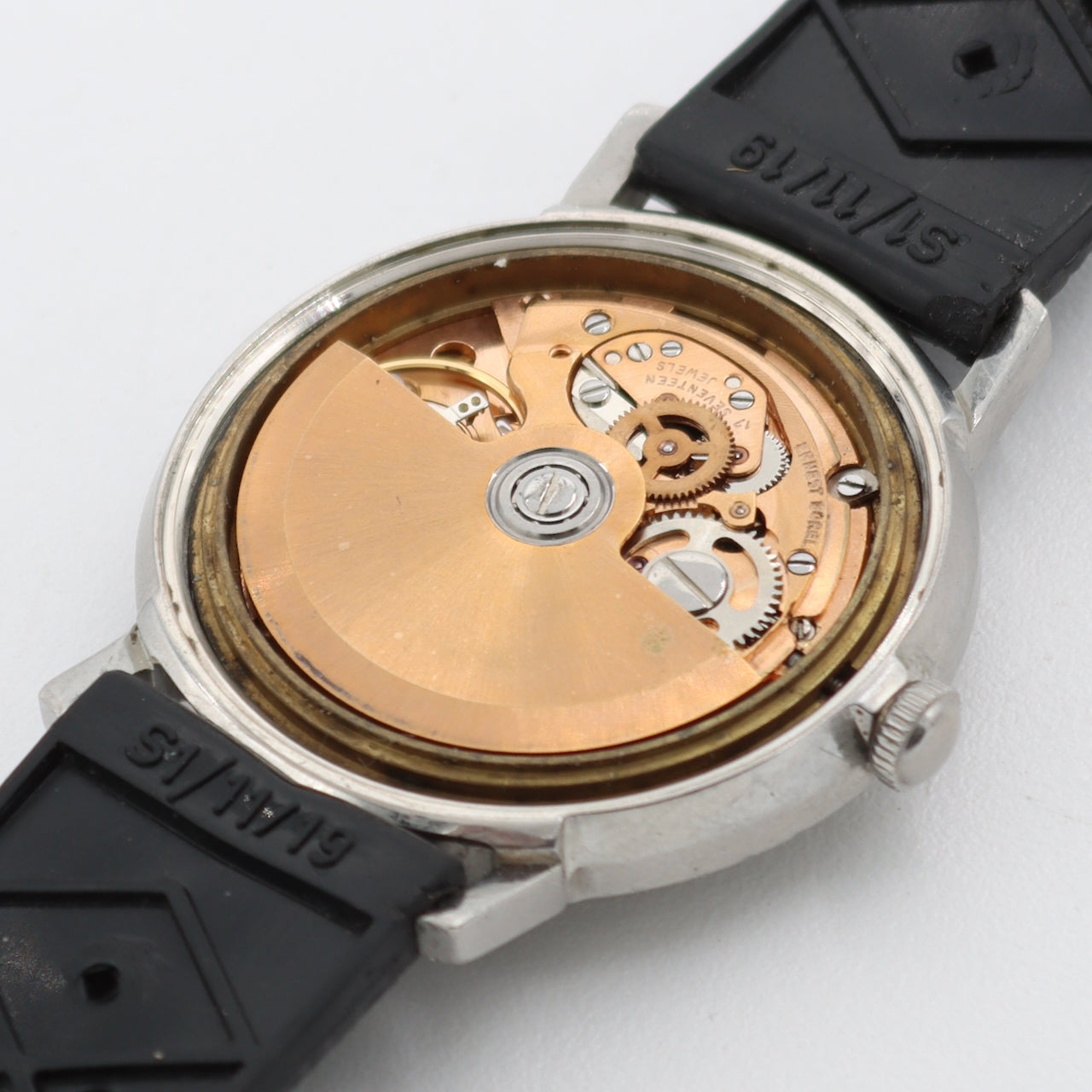 Vintage 34mm Ernest Borel Classy Date Men's Automatic Wristwatch Swiss Steel