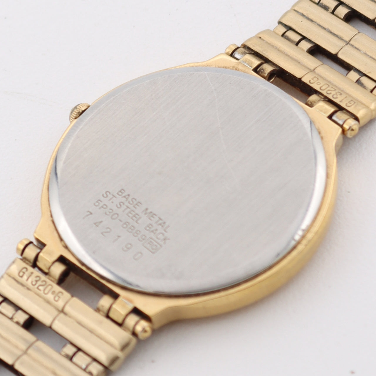 31mm Seiko 5P30-6B89 Honeycomb Dial Men's Quartz Wristwatch Japan Gold Tone