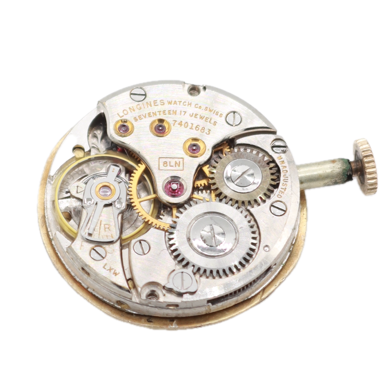 Vintage Longines Diamond Knotted Lugs Men's Mechanical Wristwatch 8LN 14k Gold