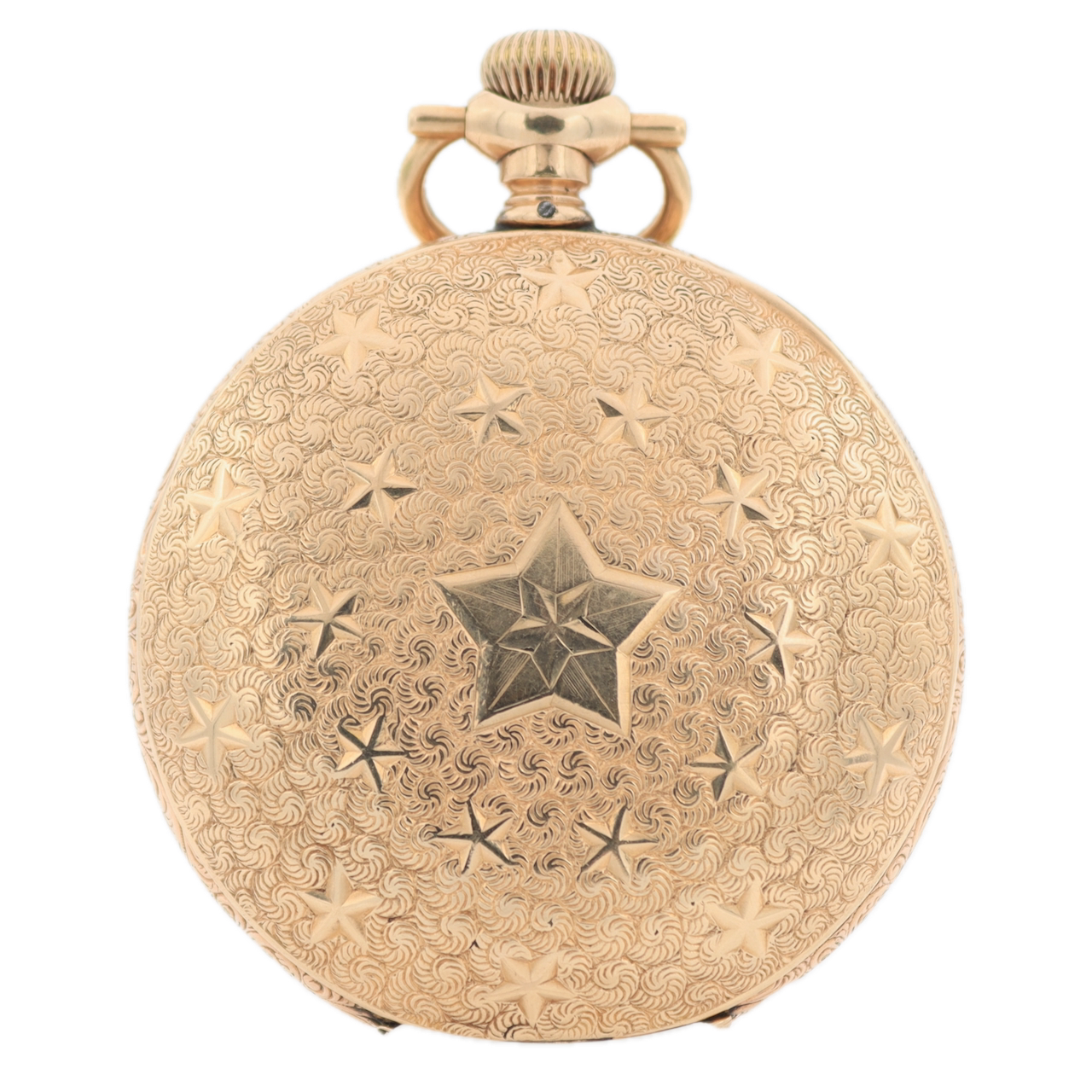 Antique 18s Illinois Checkerboard Hunter Pocket Watch 99 Star Case Gold FIlled