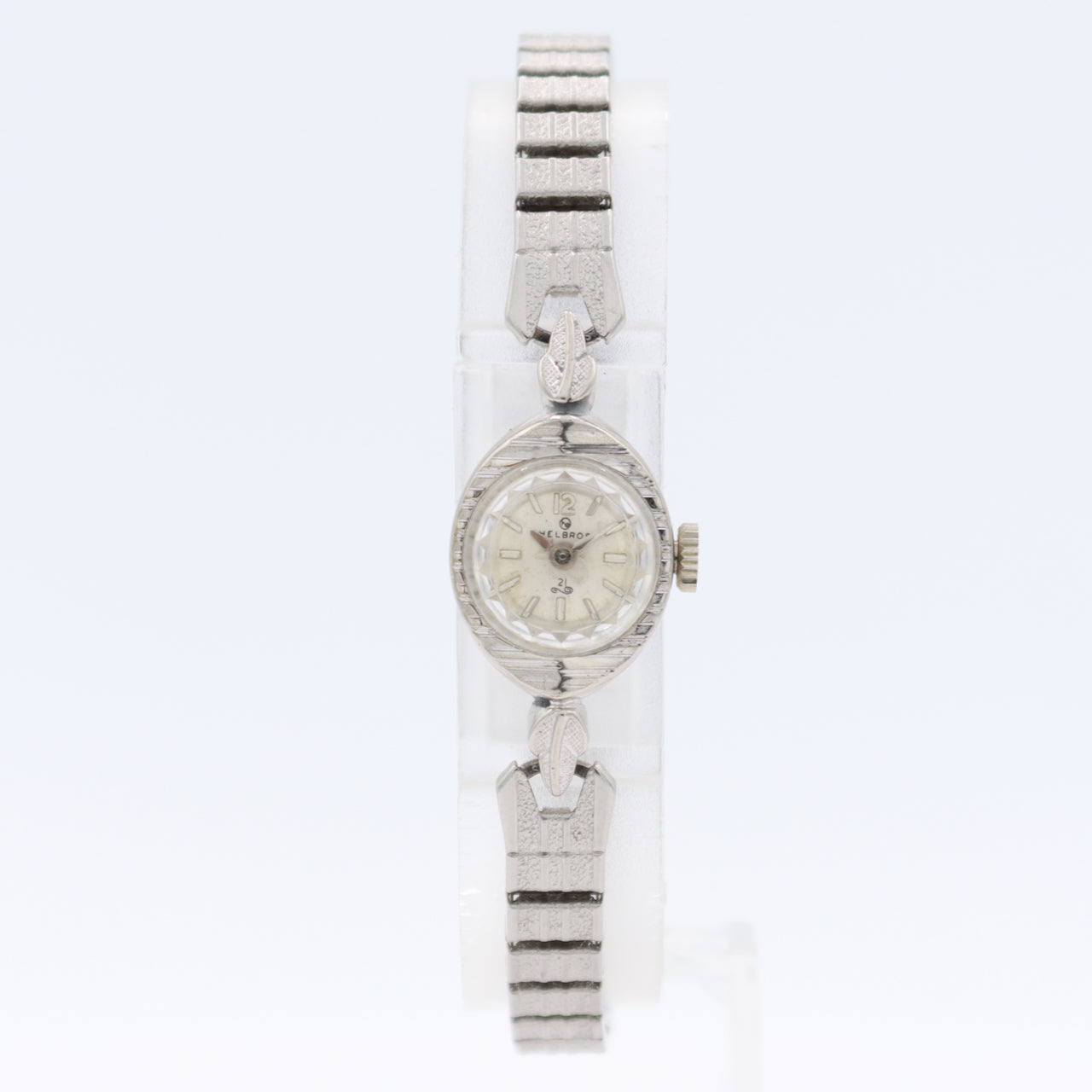 Vintage Helbros Cocktail Men's Mechanical Wristwatch Elgin 316 Chrome Plated