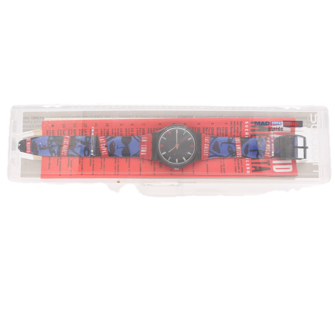 34mm 1997 Swatch GB181 Sueno Madrileno Men's Quartz Wristwatch Swiss With Case