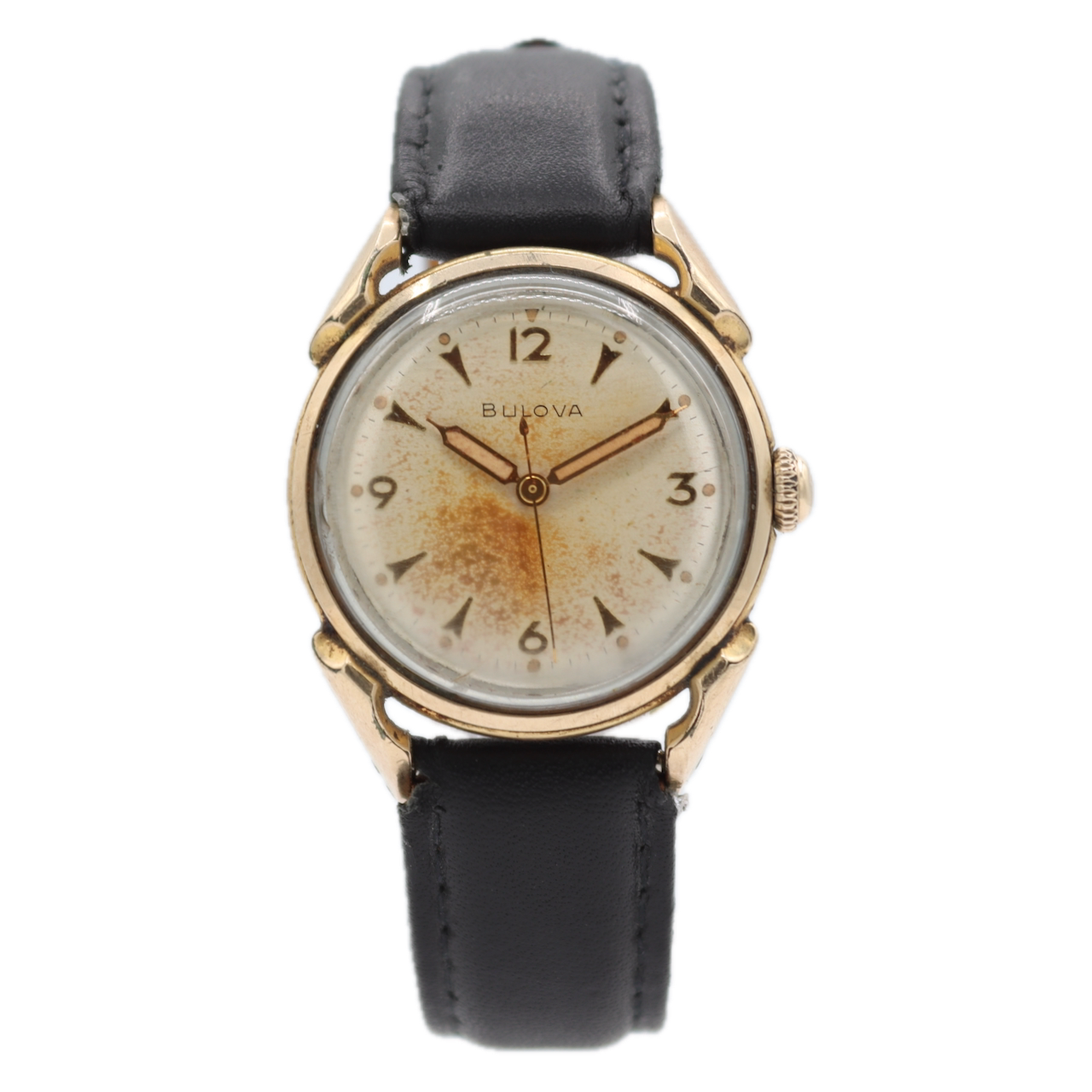 Vintage 32mm 1956 Bulova Arrow Indices Men's Mechanical Wristwatch 10k RGP