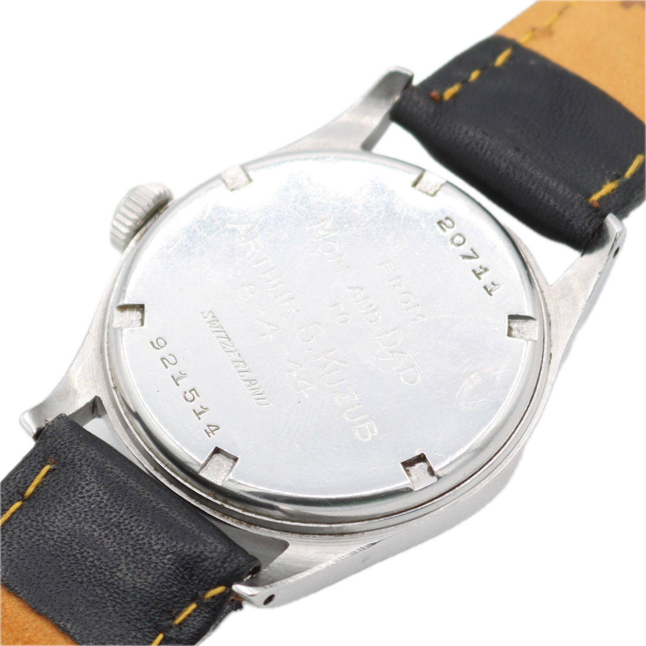 Vintage Universal 20711 Military Men's Mechanical Wristwatch 263 Swiss Steel
