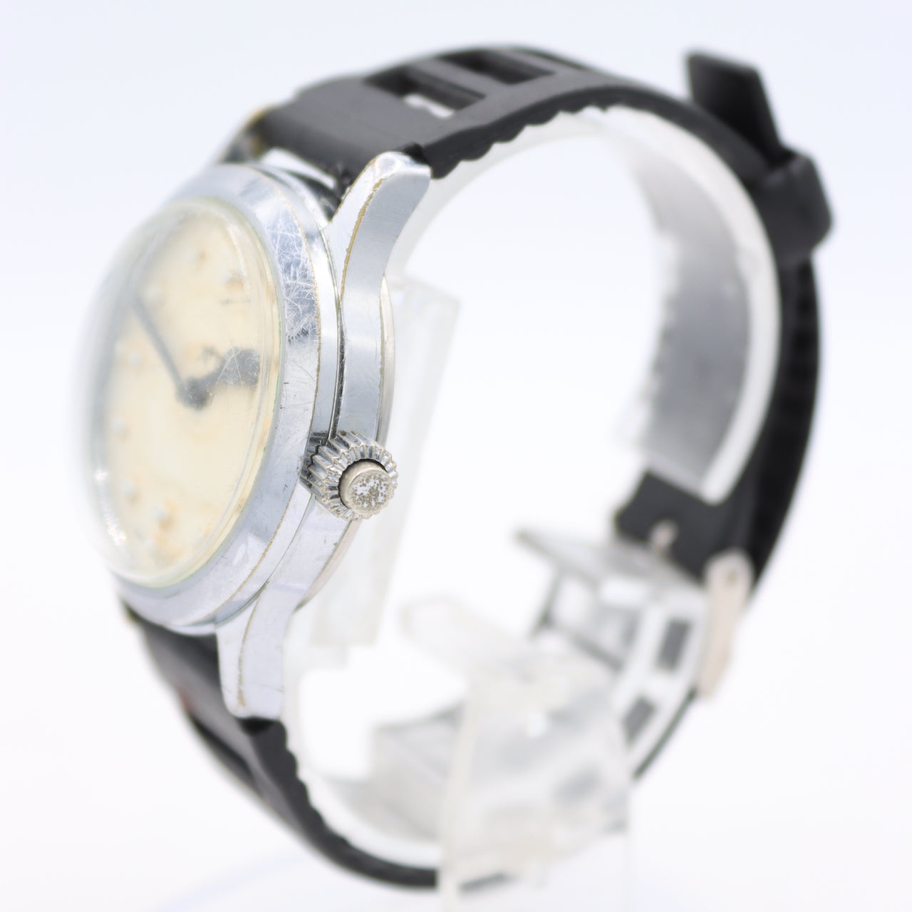 Vintage A+B Braille Men's Automatic Wristwatch ETA 2770 Swiss Steel & Chrome