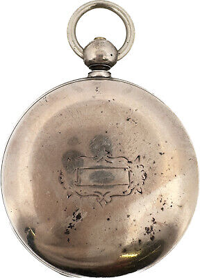 Antique 18 Size Elgin 11 Jewel Key Wind Hunter Pocket Watch Grade 13 Coin Silver