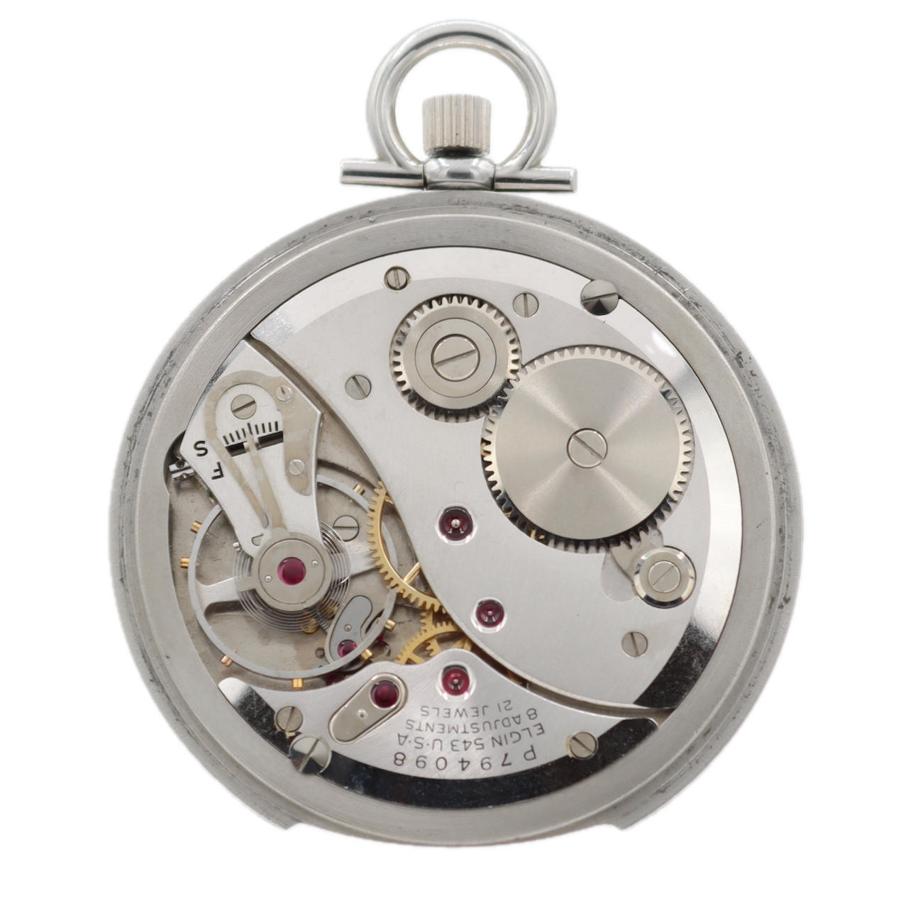 Vintage 1952 Lord Elgin US Steel Award Mechanical Pocket Watch 543 w Box Steel
