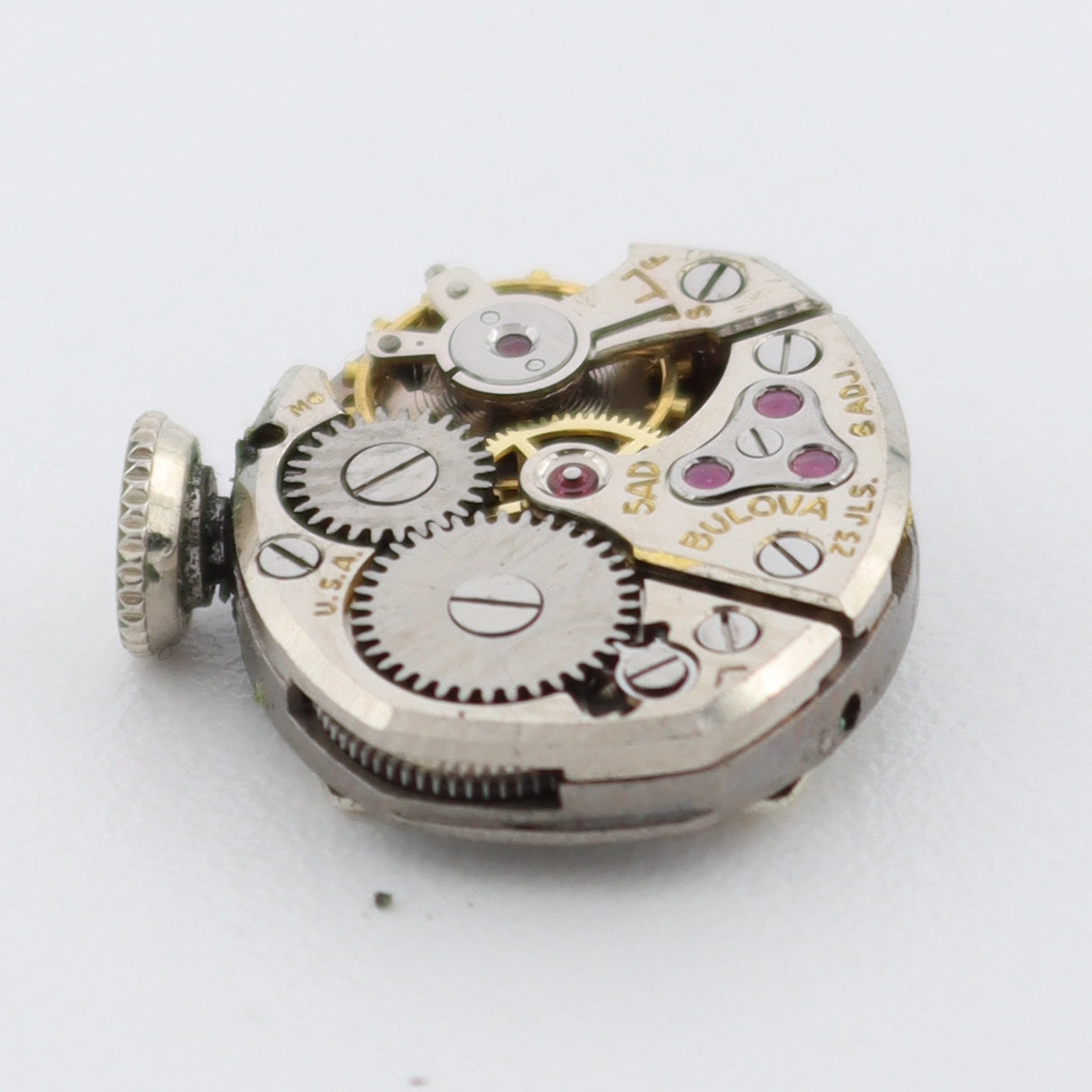 Vintage 14mm Bulova 2 Diamond Ladies Mechanical Wristwatch Swiss 10k RGP