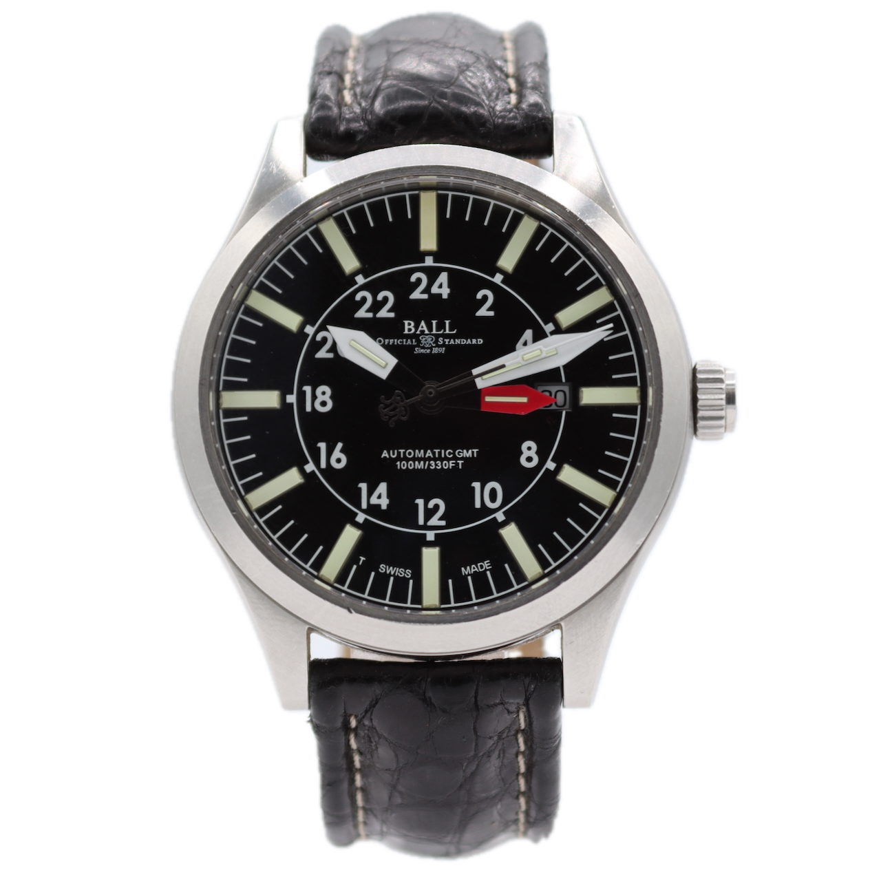 44mm Ball Engineer Master II Aviator GMT Men's Automatic Wristwatch wBox&Papers