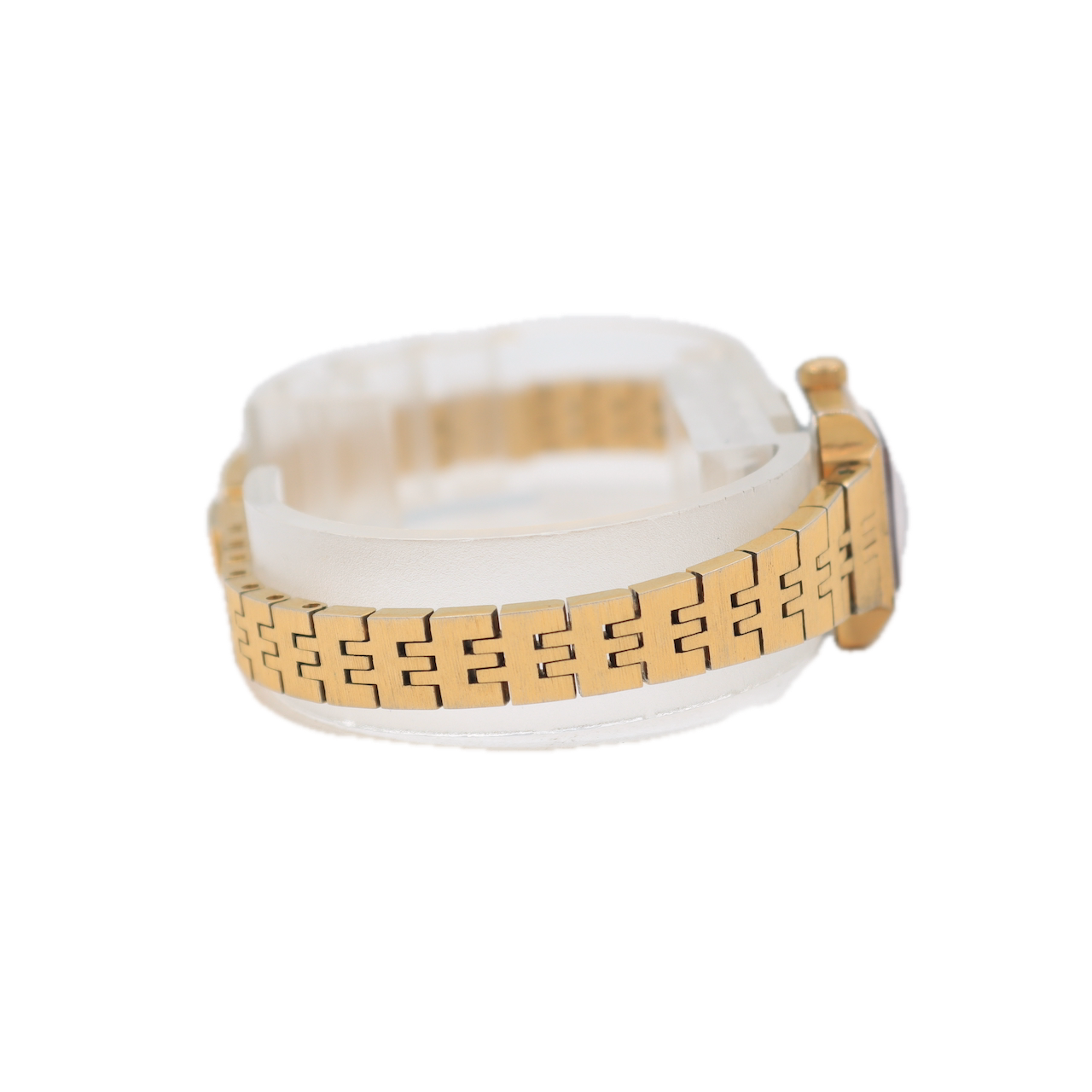 Vintage Citizen 3220 8775 CQ Tank Style Ladies Quartz Wristwatch Gold Tone