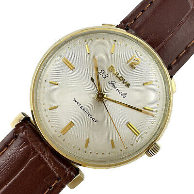 Vintage Bulova 23 Jewel Men's Mechanical Wristwatch Rare w 1 Open and Closed Lug