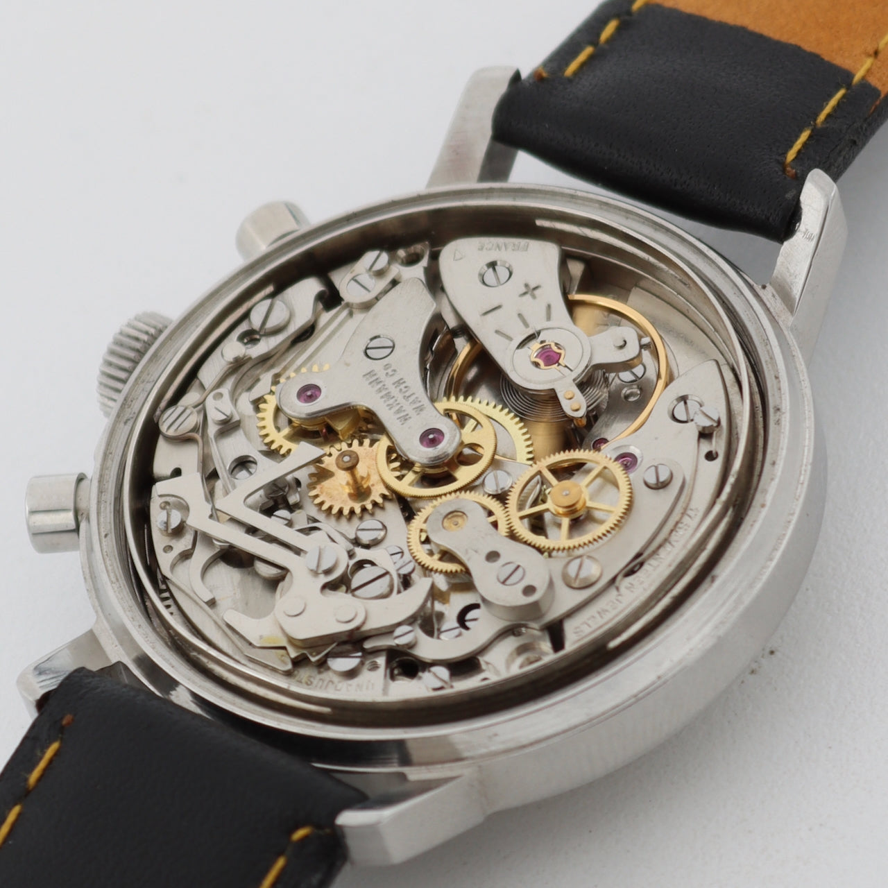 Vintage Wakmann Men's Chronograph Wristwatch Landeron 149 France Steel Serviced