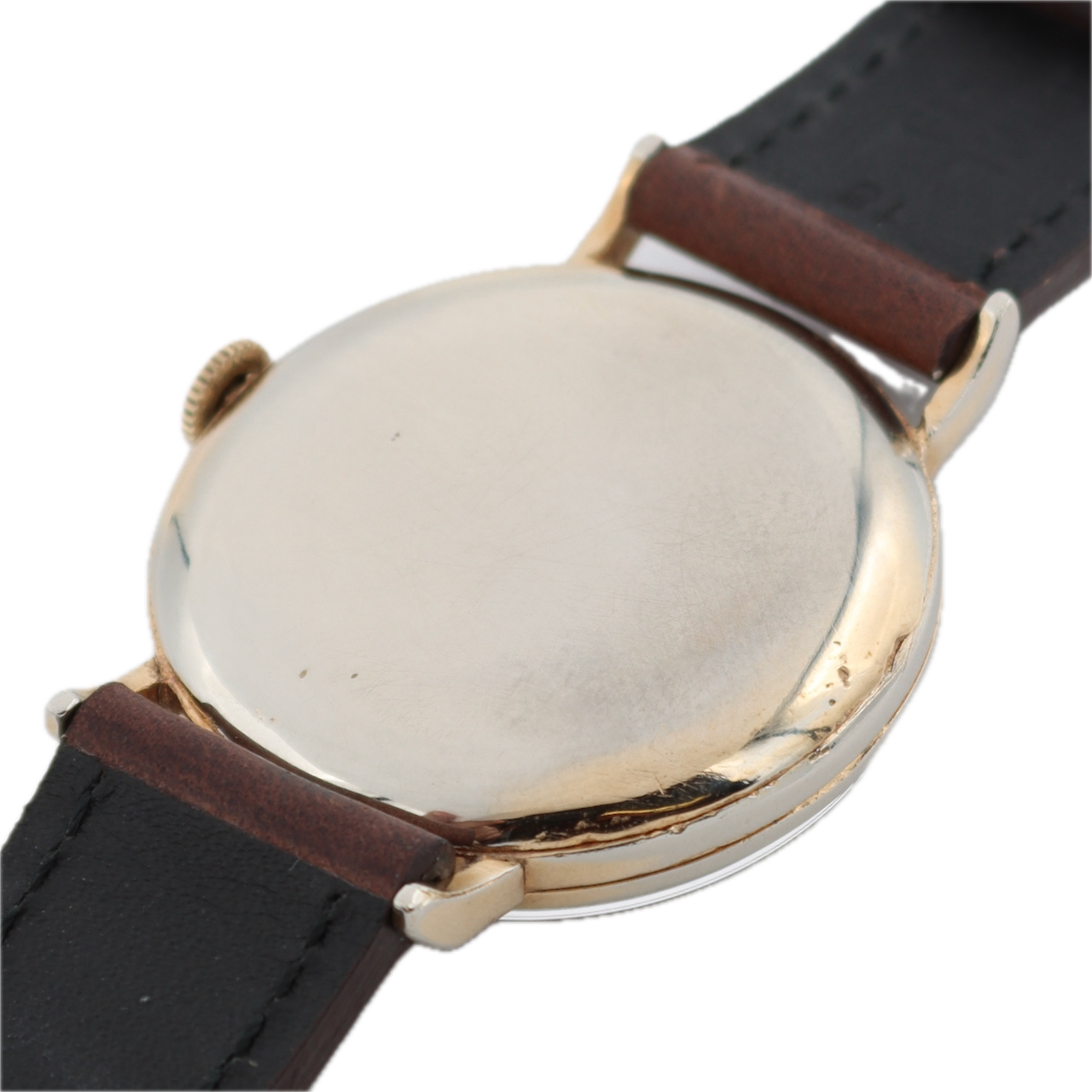 Vintage 35mm 1943 Longines Overized Men's Mechanical Wristwatch Gold Plated