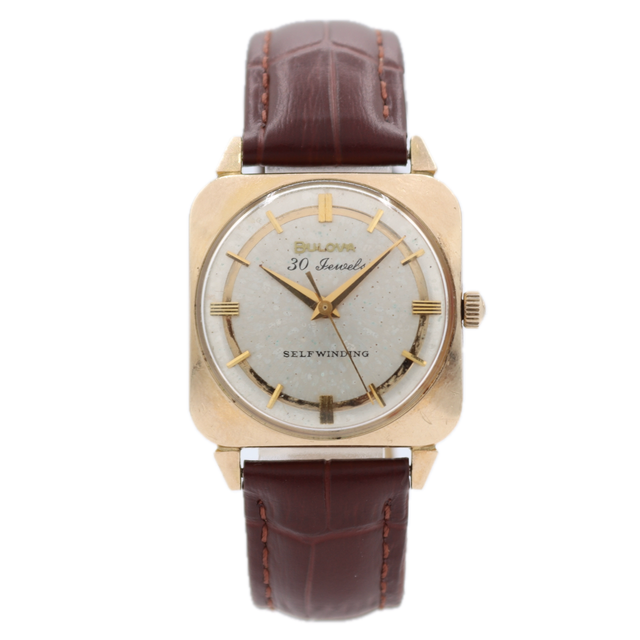 Vintage 28.5mm 1964 Bulova Bulova 30 UW 30J Men's Mechanical Wristwatch 10k RGP