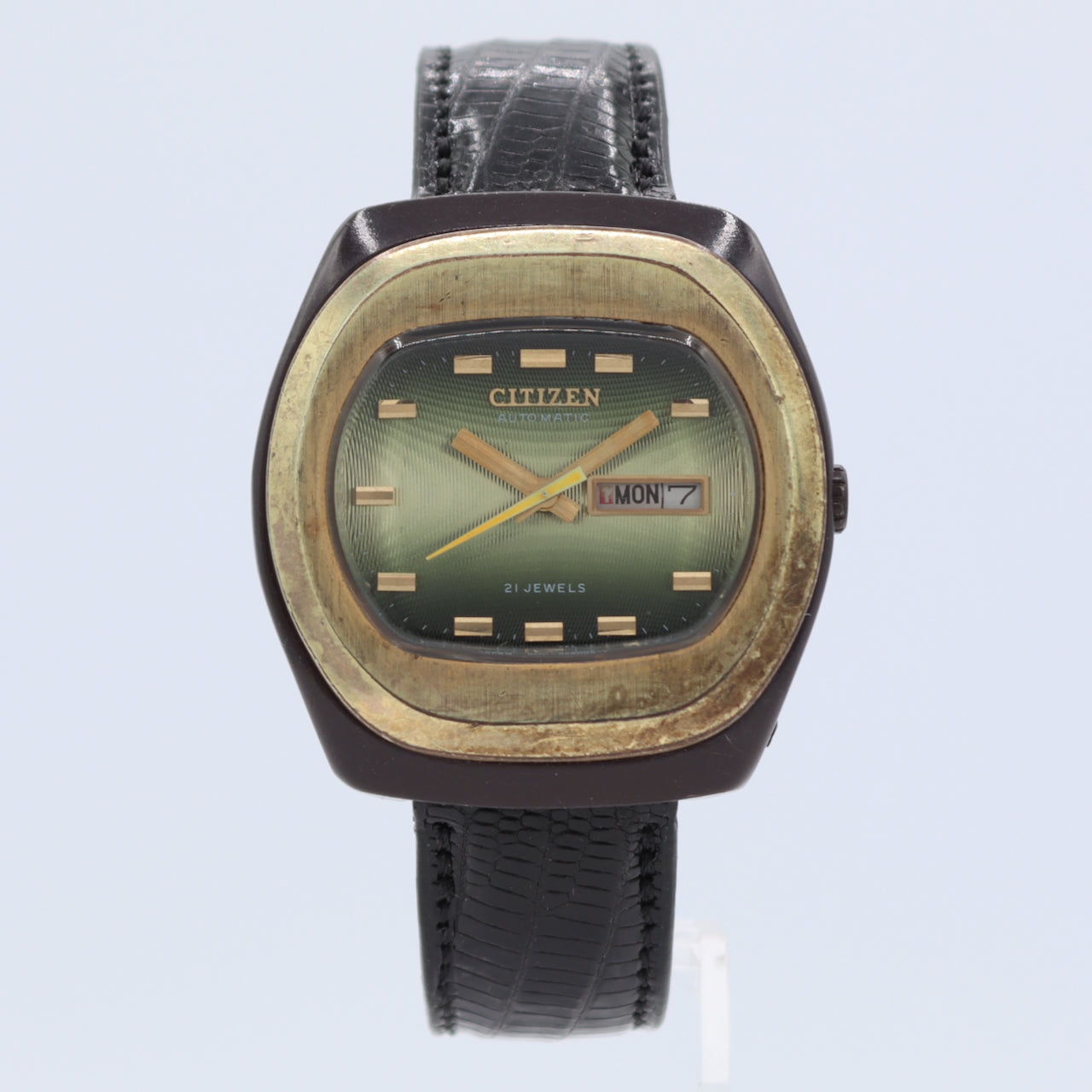 Vintage 39mm Citizen 61-0101 Day Date Men's AutomaticWristwatch6501 Steel & Gold