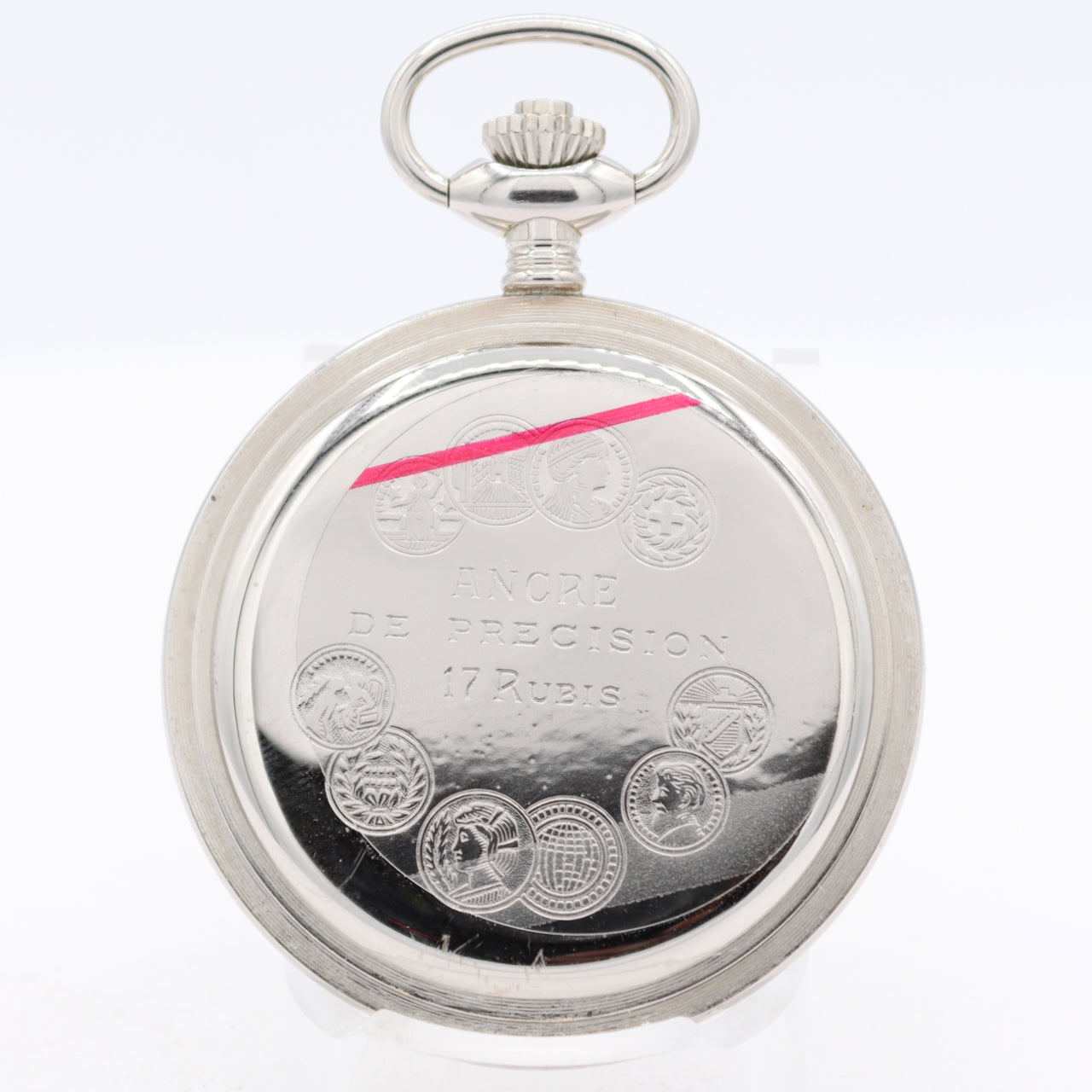 Vintage 49.5mm Tissot 17j Mechanical Hunter Pocket Watch Chrome Plated Swiss