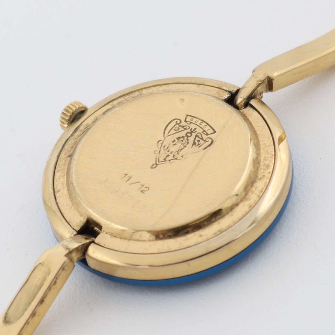 26mm Gucci 11/12 Swap Bezel Ladies Quartz Wristwatch Swiss Gold Plated