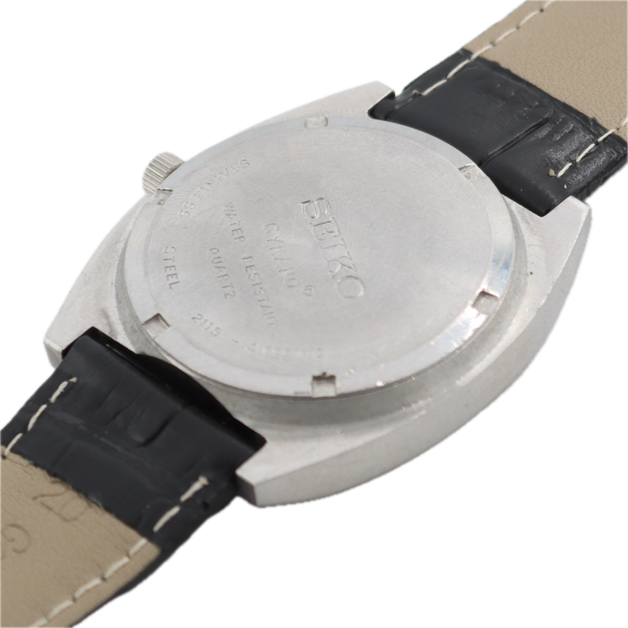 Vintage 35mm Seiko 2115-A668 Men's Quartz Wristwatch Japan Stainless Steel