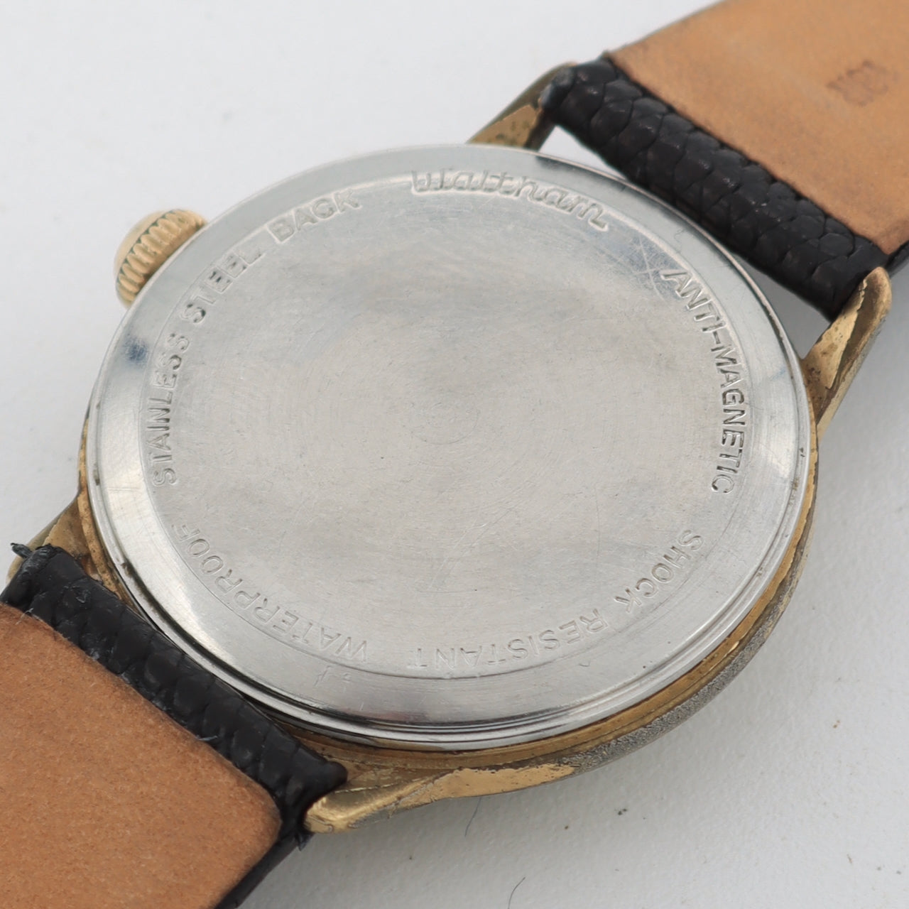 Vintage Waltham Pie Pan Men's Mechanical Wristwatch AS 1686 Swiss Gold Tone