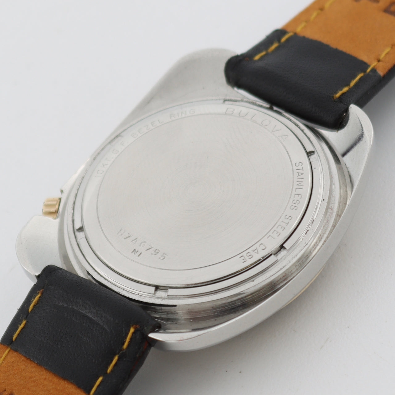 Vintage 1971 Accutron Day Date Men's Tuning Fork Wristwatch USA Steel & 10k GF