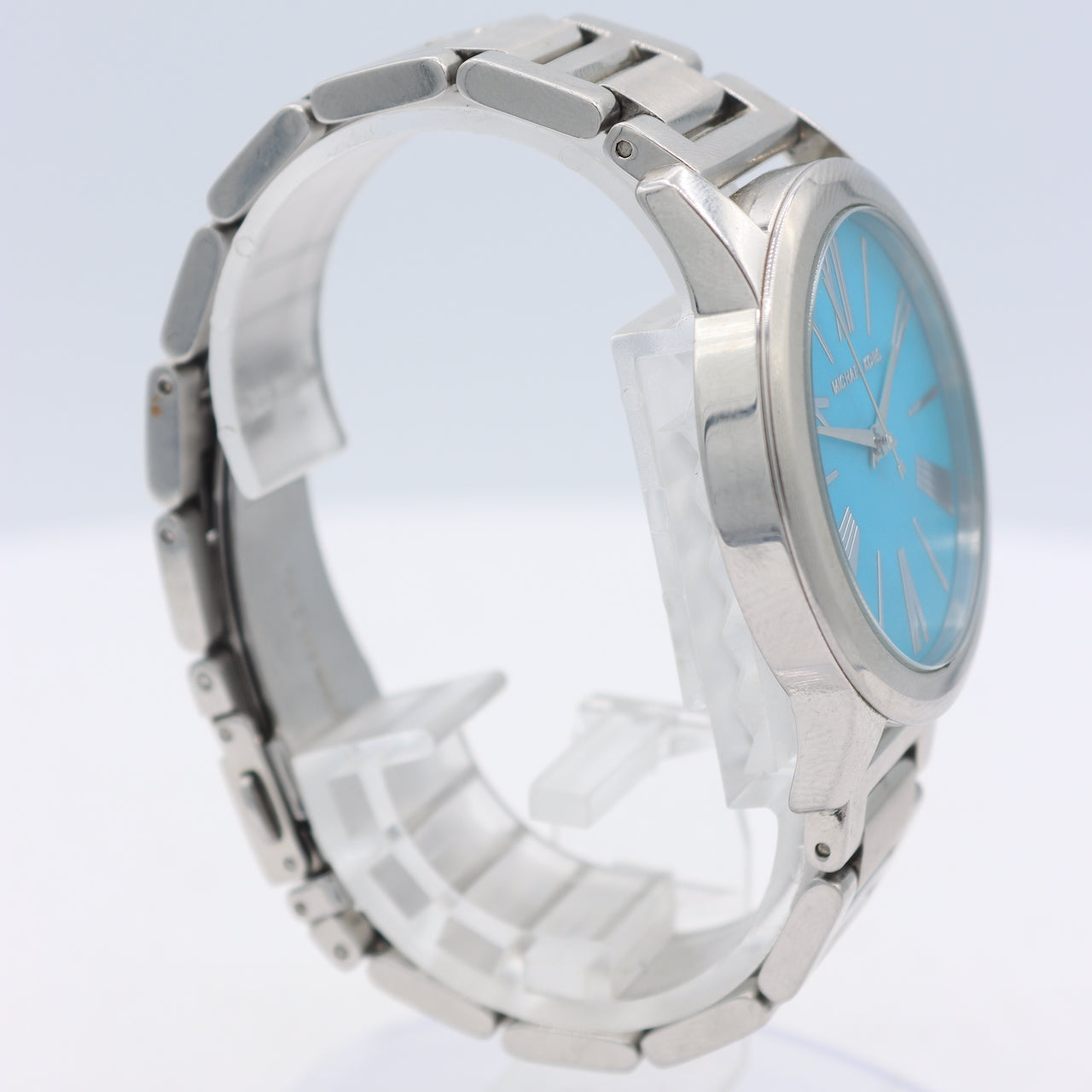 Vintage Michael Kors MK3519 Blue Mother of Pearl Ladies Quartz Wristwatch Steel