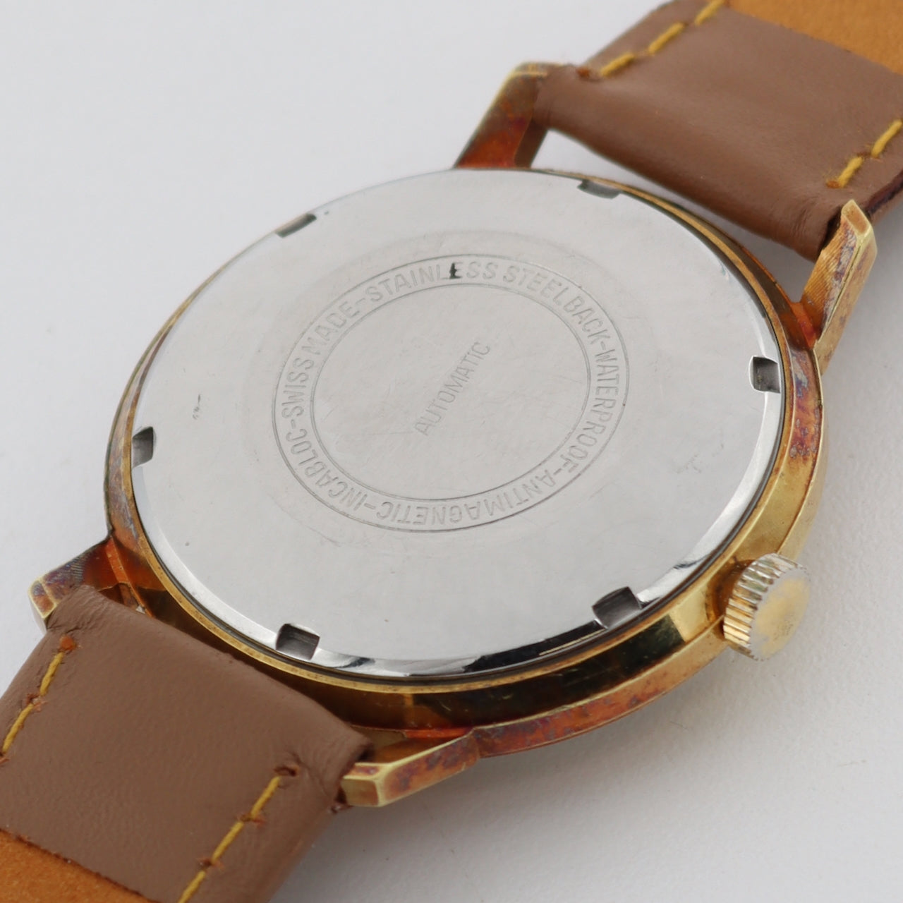 Vintage Hilton Sunburst Date Men's Automatic Wristwatch A.Schild 1902/03 Swiss