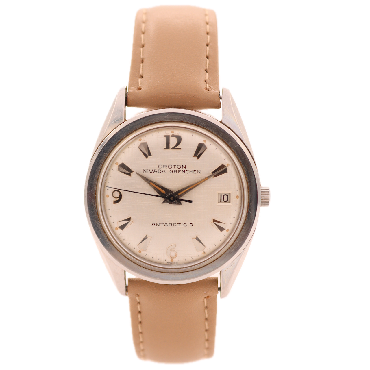 Vintage Croton Nivada Grenchen Antarctic D Linen Dial