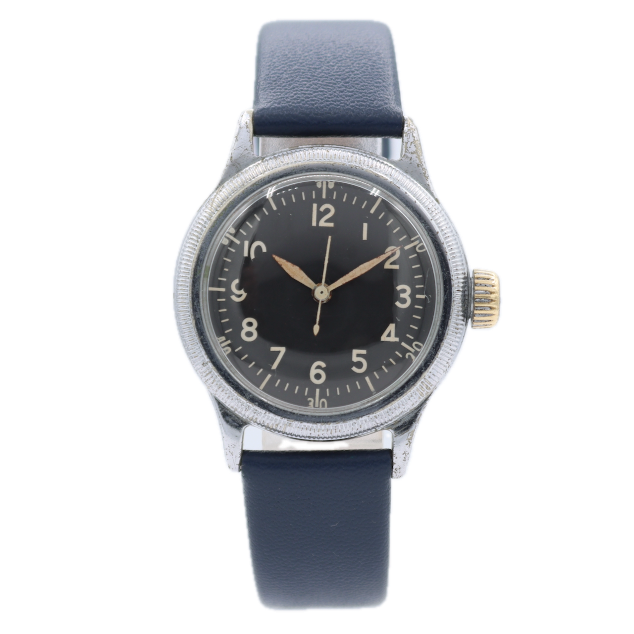 Vintage 32mm Bulova A-11 US Military Men's Mechanical Wristwatch 10AKCSH Chrome