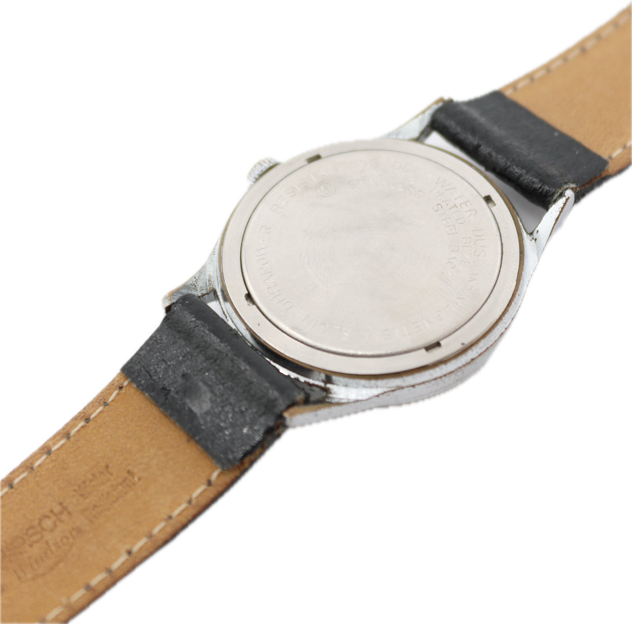 Vintage 33mm Elgin 9592 Driftwood Men's Mechanical Wristwatch USA Chrome Plated