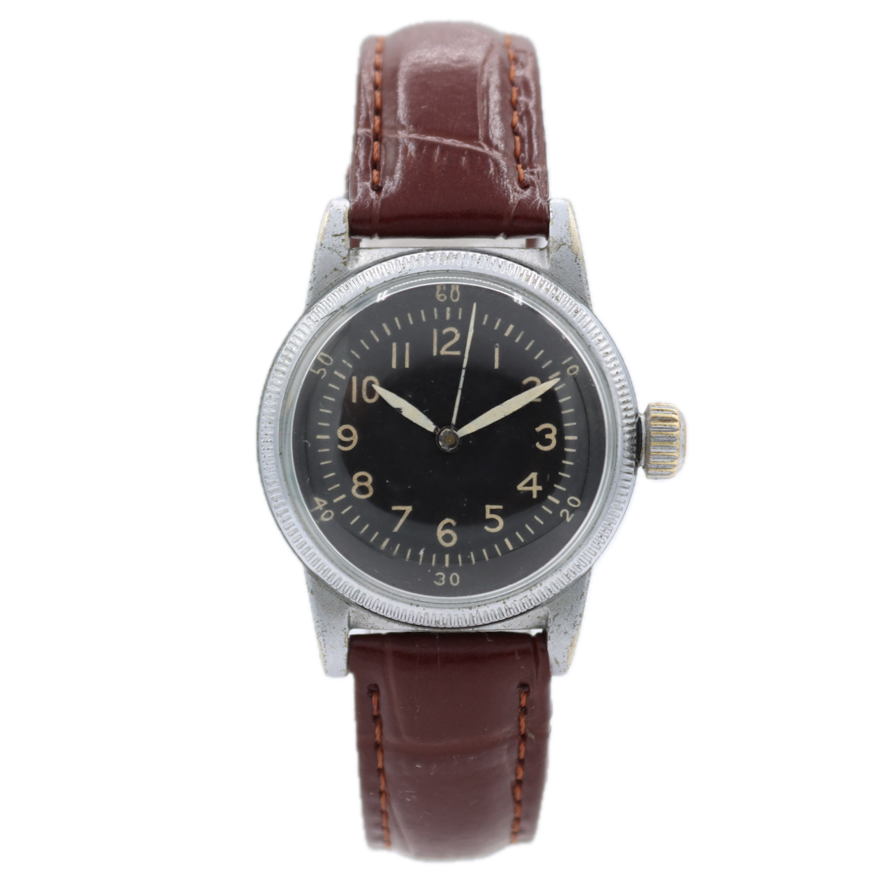 1942 Waltham Type A-11 Men's Mechanical Wristwatch Two Tone Coin Edge Serviced