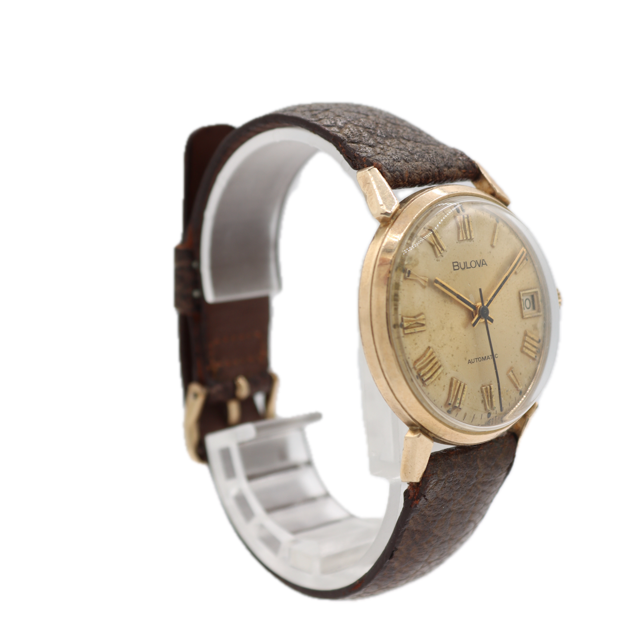 Vintage 1971 Bulova Men's Automatic Wristwatch 11 A0ACD Swiss 10k RGP & Steel
