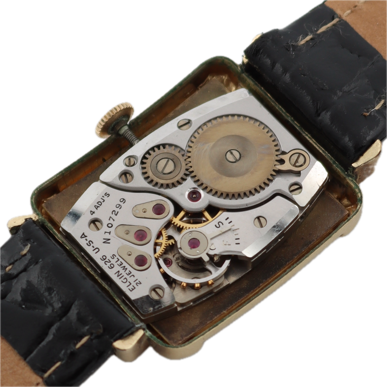 Vintage 24mm Lord Elgin 4616 21j Men's Mechanical Wristwatch 626 USA 14k GF