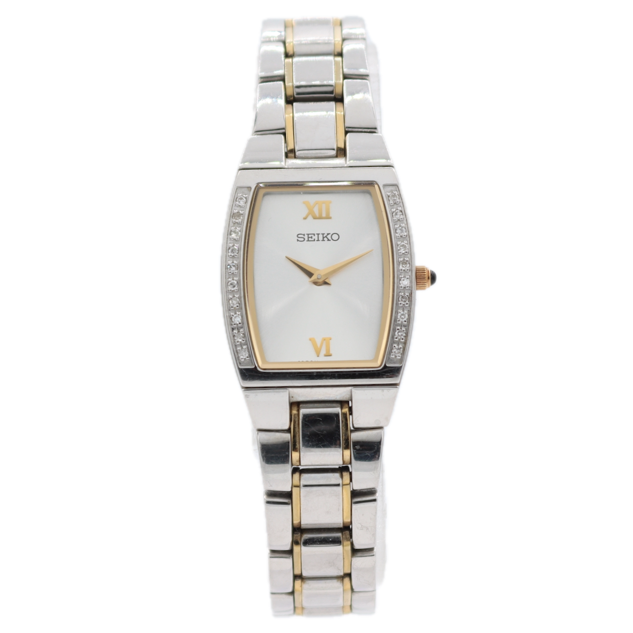 19mm Seiko 1N00-0NH0 Rhinestone Ladies Quartz Wristwatch 1N00 Japan Steel