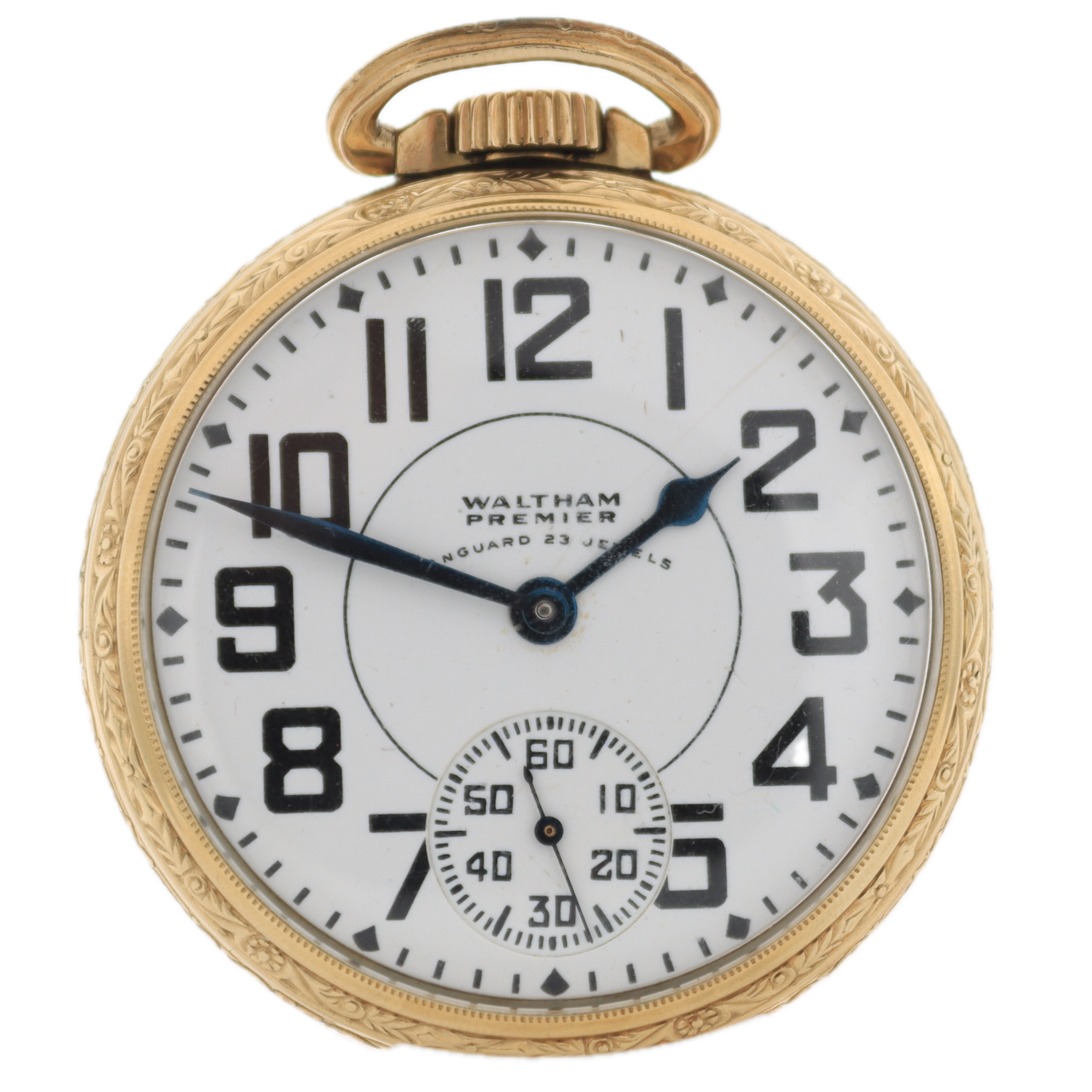 Antique 16s Waltham Checkerboard 23J Railroad Pocket Watch Vanguard 10k RGP