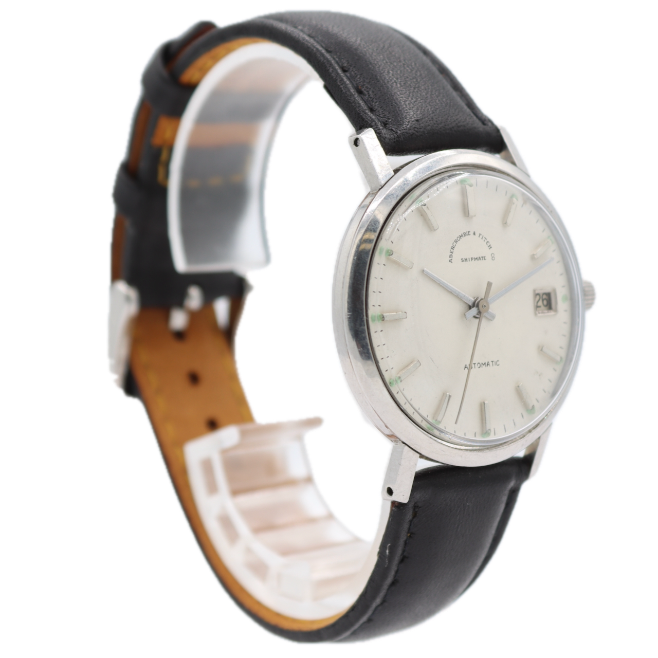 Abercrombie & Fitch Co Shipmate Date Men's Automatic Wristwatch ETA 2522 Steel