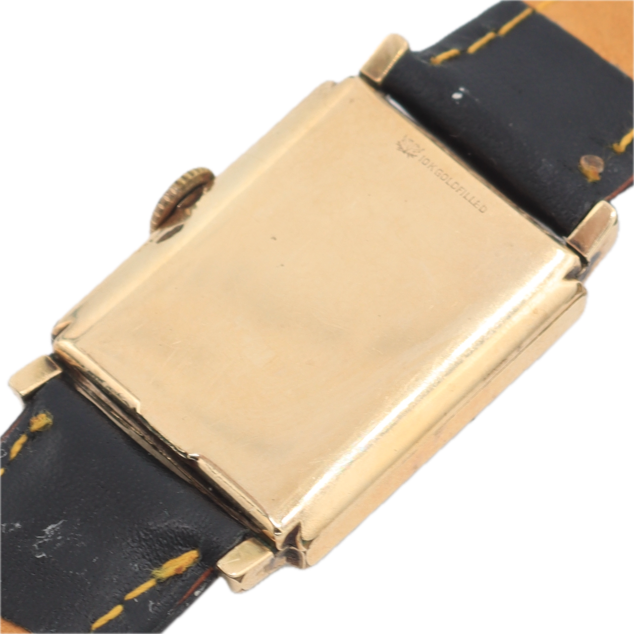 Vintage Elgin Rectangular Men's Mechanical Wristwatch 557 USA 10k Gold Filled