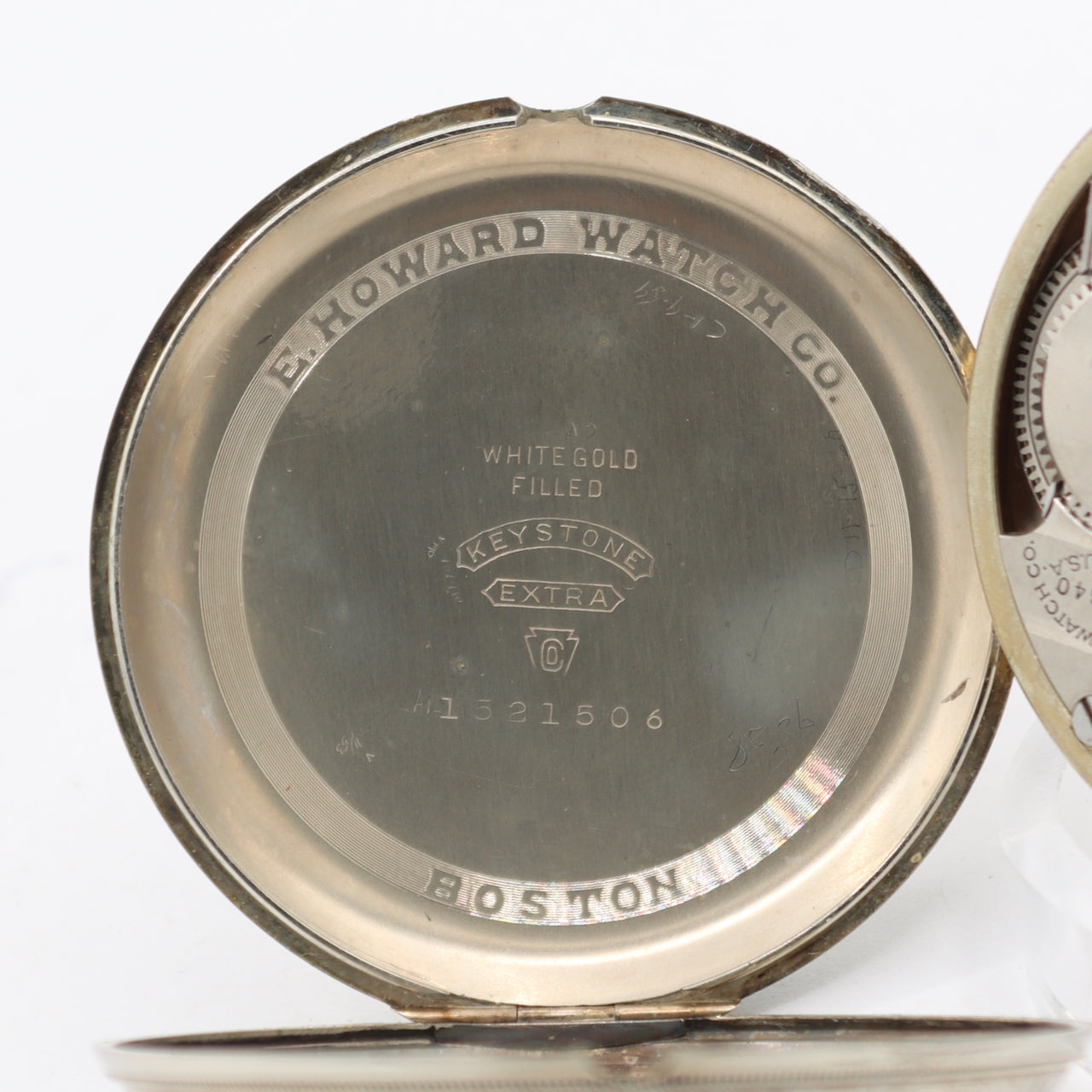 Antique Howard Roman Dial Pinstripe Mechanical Pocket Watch Series 7 14k GF