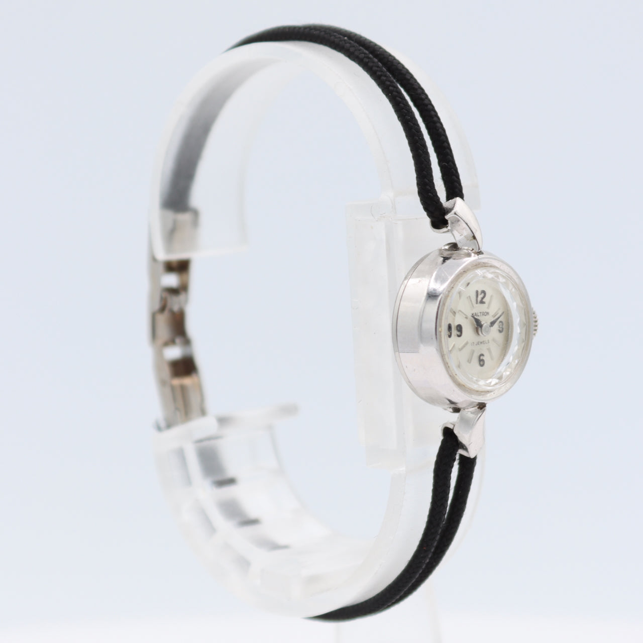 Vintage 17mm Kaltron Cocktail Ladies Mechanical Wristwatch Swiss 10k RGP NOS