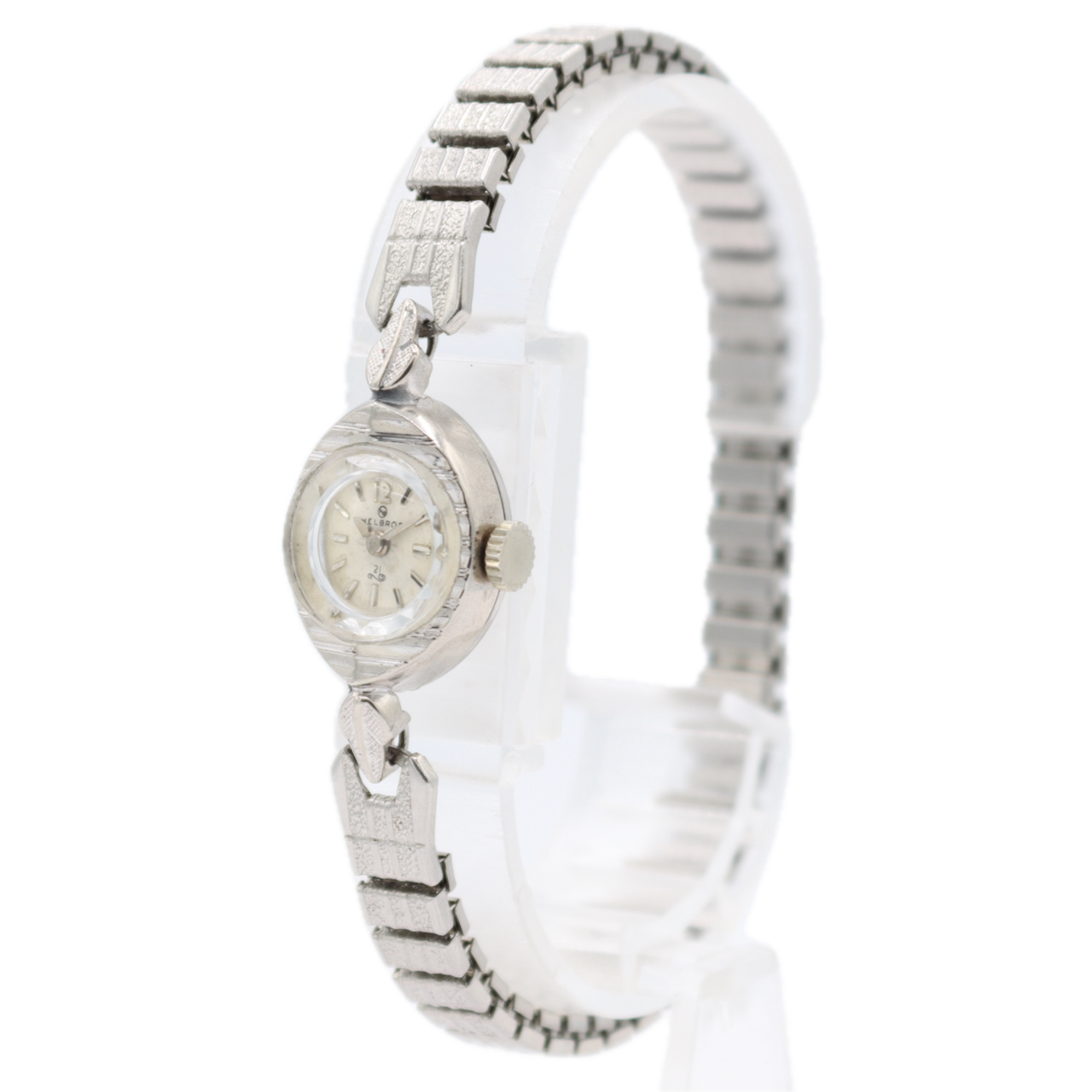 Vintage Helbros Cocktail Men's Mechanical Wristwatch Elgin 316 Chrome Plated