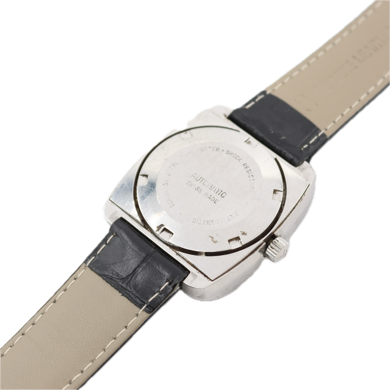 Vintage 35.5mm Baylor TV Dial Men's Automatic Wristwatch ETA 2789 Swiss Steel