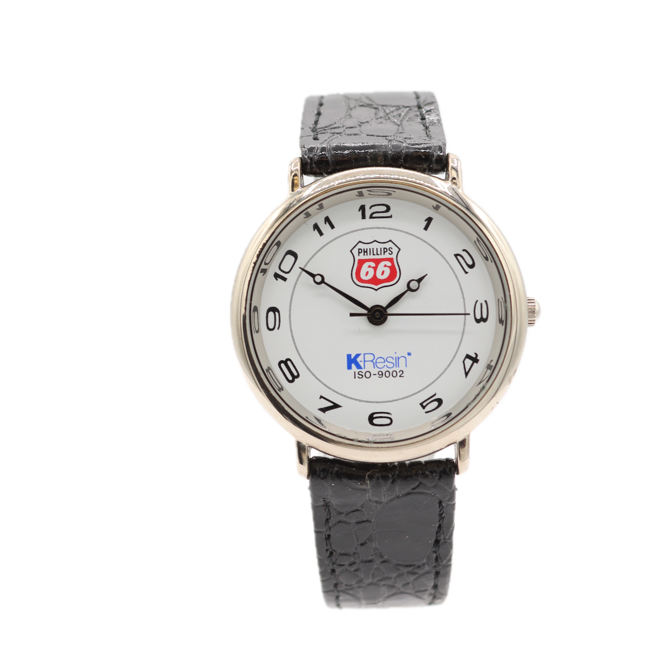 Vintage 32.5mm K Resin Phillips 66 Men's Quartz Wristwatch Japan Chrome Plated