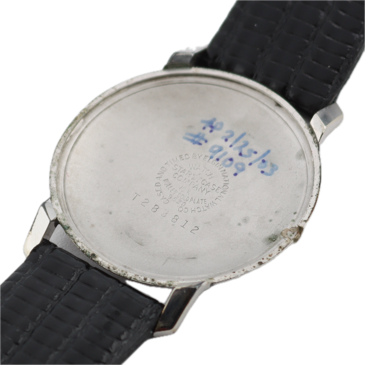 Vintage 32mm Lord Elgin 9520 Shockmaster Men's Mechanical Wristwatch 718 10k RGP
